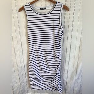 Black and White Striped Sleeveless Dress NWT Size Medium